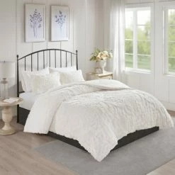 Best Pirce 🛒 Madison Park Aeriela Tufted Cotton Chenille Damask Comforter Set Off White 🌟 -Madison Park Sales unnamed file 620