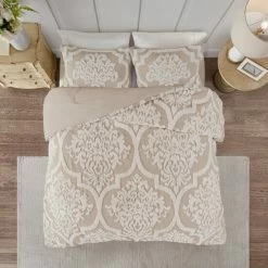 Best Pirce 🛒 Madison Park Aeriela Tufted Cotton Chenille Damask Comforter Set Off White 🌟 -Madison Park Sales unnamed file 628