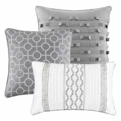 Outlet 💯 Madison Park Christian 7-piece Geometric Jacquard Comforter Set Grey ⌛ -Madison Park Sales unnamed file 672