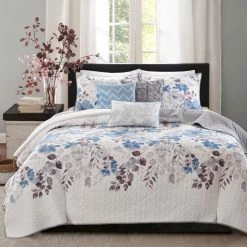 Brand new 🎁 Madison Park Piper Reversible 6-piece Coverlet Set Blue 🔥 -Madison Park Sales unnamed file 683