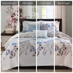Brand new 🎁 Madison Park Piper Reversible 6-piece Coverlet Set Blue 🔥 -Madison Park Sales unnamed file 685