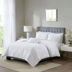 Budget 😉 Madison Park Kate White Cotton Seersucker Duvet Cover Set ✔️ -Madison Park Sales unnamed file 738