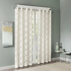 Brand new 🎁 Madison Park Laya Fretwork Burnout Sheer Curtain Panel Grey 😉 -Madison Park Sales unnamed file 750