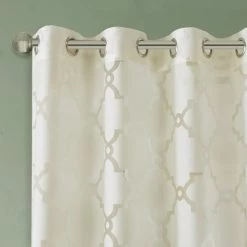 Brand new 🎁 Madison Park Laya Fretwork Burnout Sheer Curtain Panel Grey 😉 -Madison Park Sales unnamed file 753
