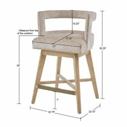 Best Sale ✔️ Madison Park Crimson 180 Degree Swivel Counter Stool Cream 🎁 -Madison Park Sales unnamed file 766