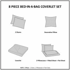 Best Pirce 🎁 Madison Park Essentials Barret Coverlet Set With Cotton Bed Sheets Aqua ⭐ -Madison Park Sales unnamed file 778