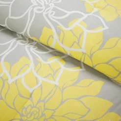 Promo 👍 Madison Park Brianna Grey And Yellow Flower Printed Cotton Comforter Set 🔥 -Madison Park Sales unnamed file 878