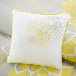 Promo 👍 Madison Park Brianna Grey And Yellow Flower Printed Cotton Comforter Set 🔥 -Madison Park Sales unnamed file 879