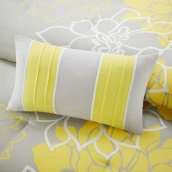 Promo 👍 Madison Park Brianna Grey And Yellow Flower Printed Cotton Comforter Set 🔥 -Madison Park Sales unnamed file 880