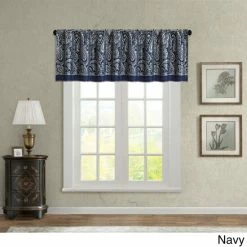 Deals 💯 Madison Park Whitman Jacquard Valance - 50 X 18 Blue/brown 🎁 -Madison Park Sales unnamed file 888
