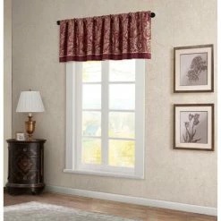 Deals 💯 Madison Park Whitman Jacquard Valance - 50 X 18 Blue/brown 🎁 -Madison Park Sales unnamed file 889