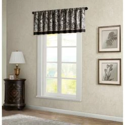 Deals 💯 Madison Park Whitman Jacquard Valance - 50 X 18 Blue/brown 🎁 -Madison Park Sales unnamed file 892